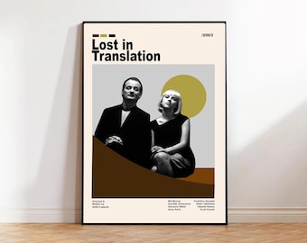 Lost in Translation, Movie Poster, Sofia Coppola, Scarlett Johansson, Vintage Film, Wall Art, Cinema Wall Decor
