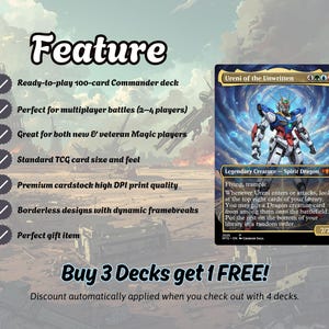 Gundam Inspired Proxy Deck 100 Cards + Tokens | Mecha Anime Commander Deck | Full Commander EDH Deck 画像 6
