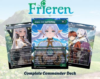 Frieren Commander Deck 100 Card Anime Proxy Custom EDH Style Trading Card Game Gift