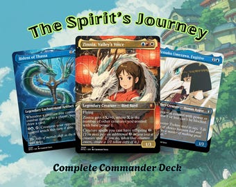 The Spirit’s Journey Commander Deck 100 Card Proxy Fantasy Anime EDH Style Trading Card Game Gift