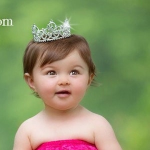 Birthday Crown For Toddler Girl, Rhinestone Crown, Princess Crown Headband, Tiara For Babies, Newborn Crown Headband, Cake Smash Crown