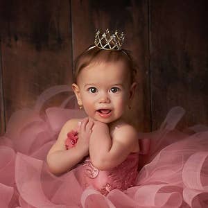 Pink Princess Crown Baby Girl Photo Album 3 Ring Binder