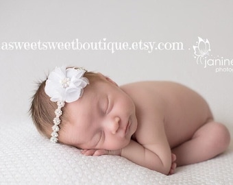 Rhinestone Halo Headband: Vintage Style Baby Baptism Photo Prop