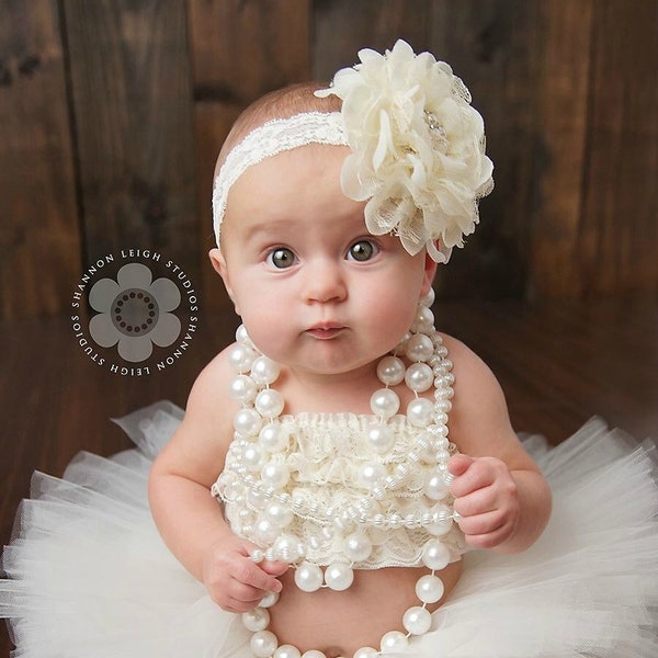 First Birthday Photo Outfit, Baby Girl Photo Outfit, Tutu And Lace Tutu Top, Vintage Baby Girl Photo Outfit, Cake Smash Outfit