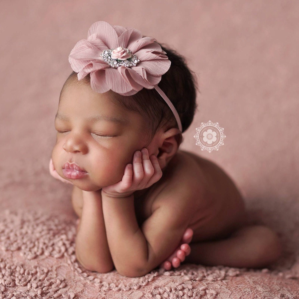 Floral Headband Baby Newborn Photo Shoot Headband Toddler Etsy
