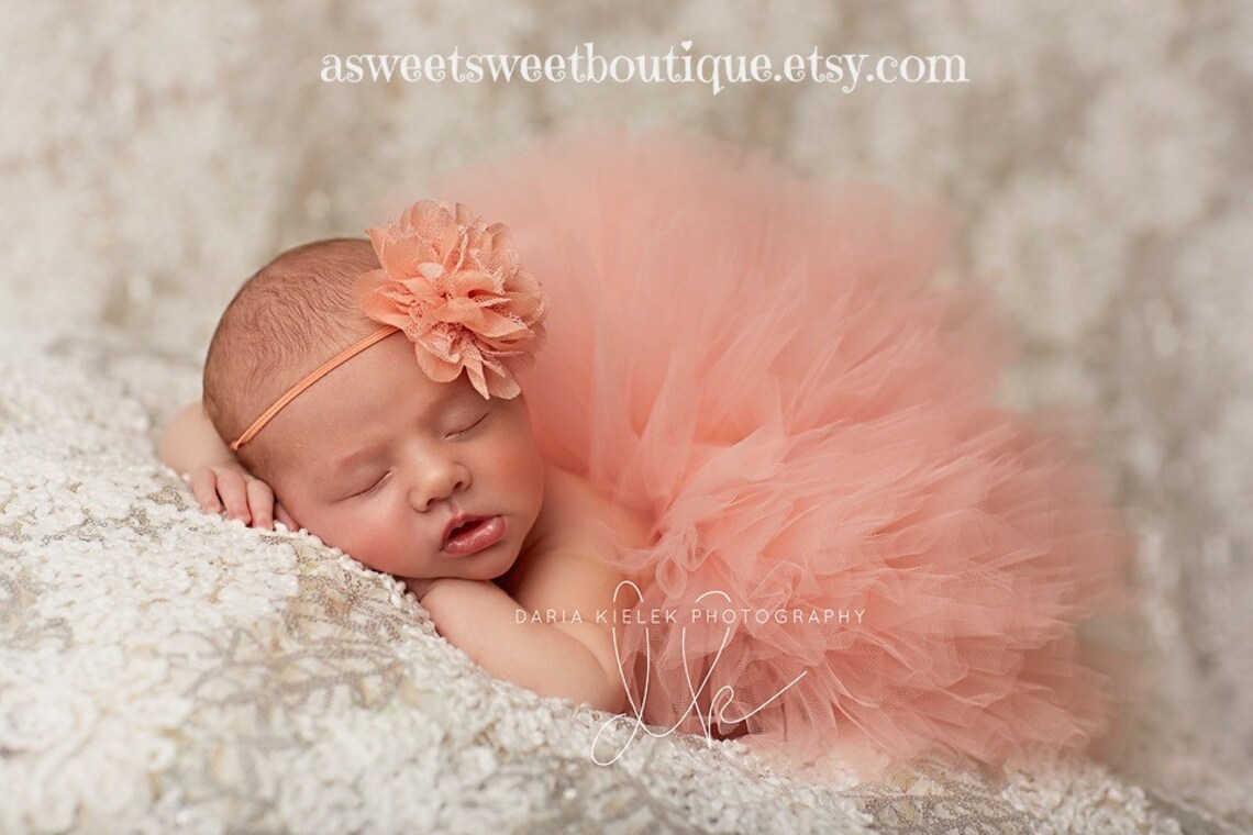 Newborn Peach Tutu Baby Peach Tutu Peach Tutu Newborn Tutu And Etsy