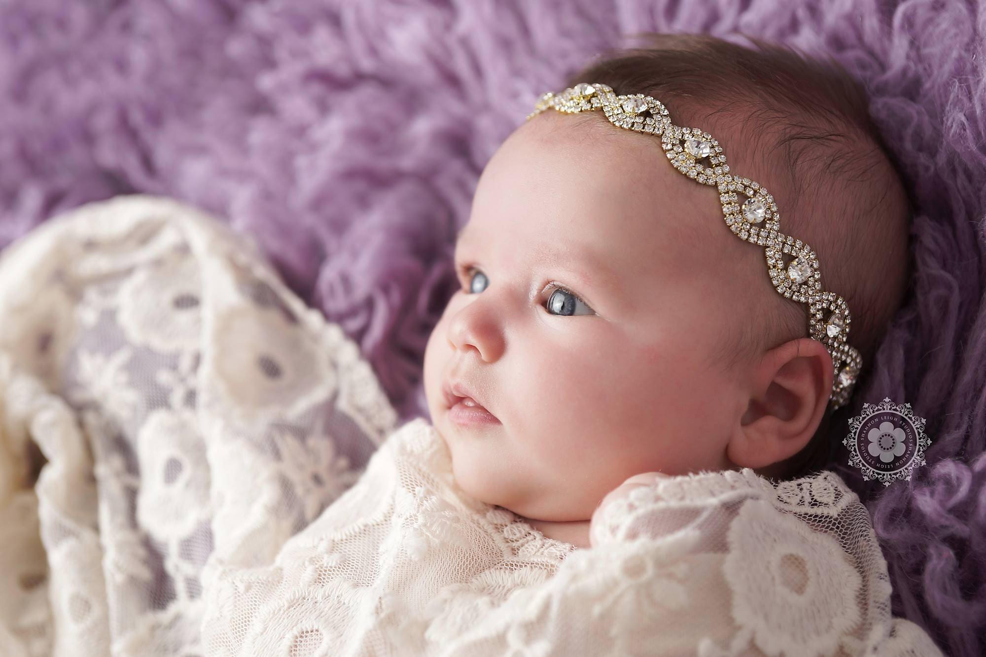 BAPTISM RHINESTONE HEADBAND Baby Rhinestone Headband Etsy