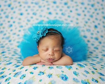 Turquoise Tutu, Blue Tutu Dress Baby, Newborn Tutu And Headband, Extra Fluffy Tutu, Mermaid Tutu Skirt, Baby Shower Gift, Smash Cake Outfit