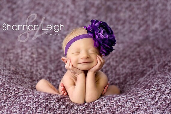 purple baby headband