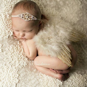 White Feather Angel Wings Newborn Baby Toddler Photo Prop | Beautiful Photo Props