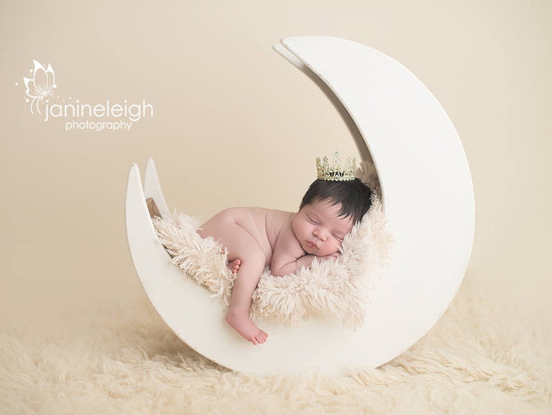 Gold Crystal Crown Gold Baby Girl Crown Newborn Photo Prop Newborn Headband Baby Headband Newborn Crown Baby Tiara Baby Girl Tiara Headband