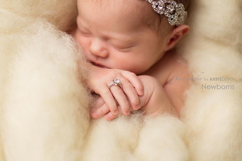 BABY GIRL JEWELRY Baby Ring Faux Diamond Ring For Baby Newborn image 0