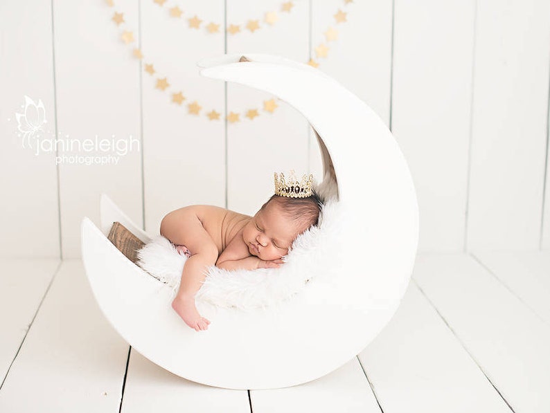 Gold Crystal Crown Gold Baby Girl Crown Newborn Photo Prop Newborn Headband Baby Headband Newborn Crown Baby Tiara Baby Girl Tiara Headband