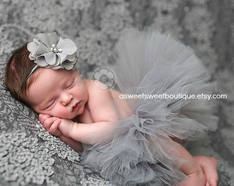 Infant Tutu Outfit, Newborn Tutu And Headband, Baby Tutu Skirt, Newborn Photo Prop Girl, Cake Smash Tutu, Sitter Outfit For Photography