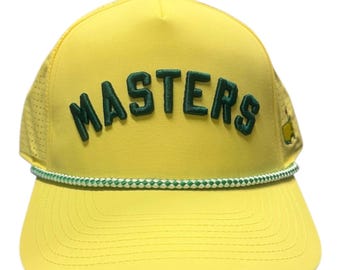 2026 Masters YELLOW Vintage Logo Embroidered Rope Hat Augusta National