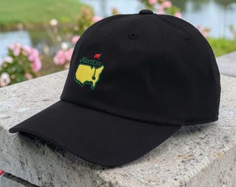 Masters Augusta National Black Hat Cap American Needle Adjustable NWT
