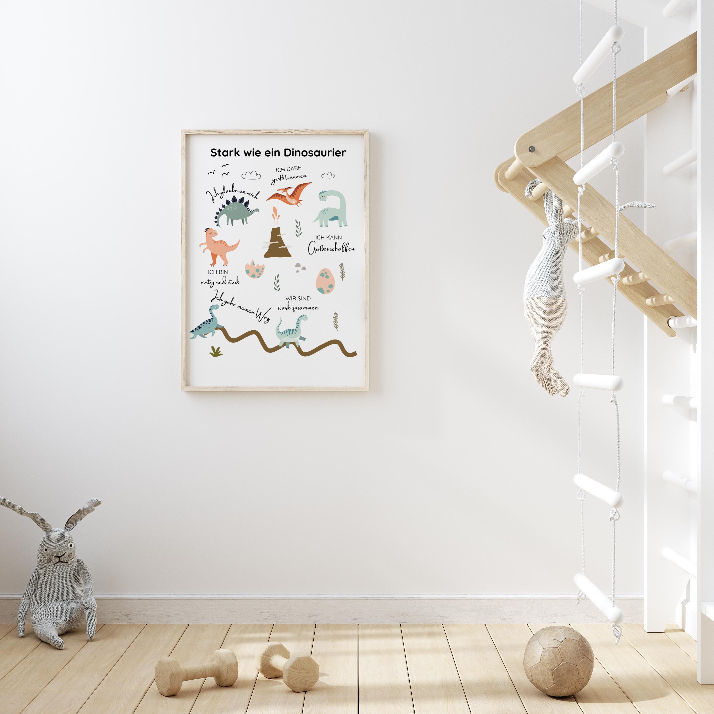 Dinosaur Affirmation Poster for Kids' Rooms | Dinosaur Poster for ...