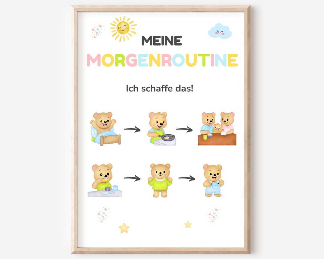 Our Morning Routine Poster My Morning Routine Poster for Children – Children's Daily Routine ...