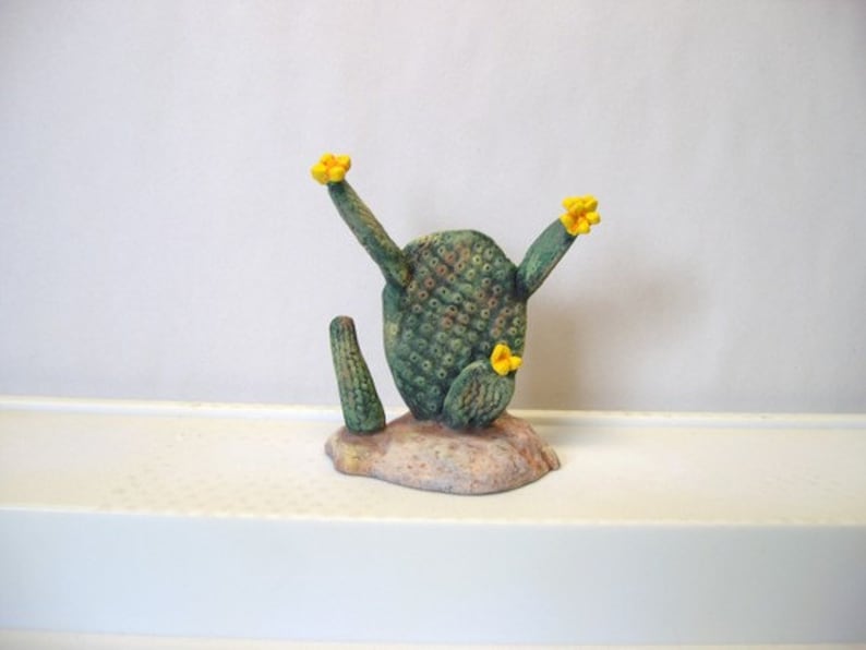 ceramic cactus in bloom Cactus