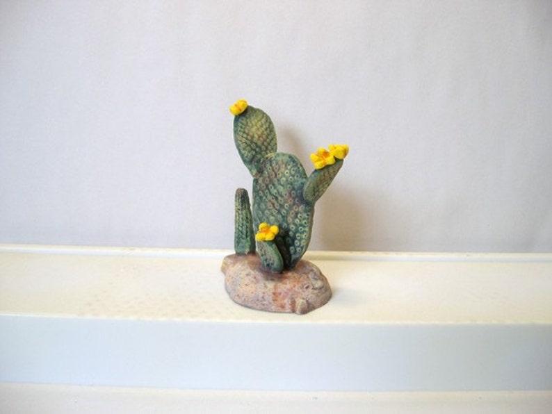 ceramic cactus in bloom Cactus