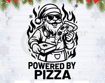 Pizza Santa SVG | Christmas Pizzeria Cut File for Cricut & Silhouette