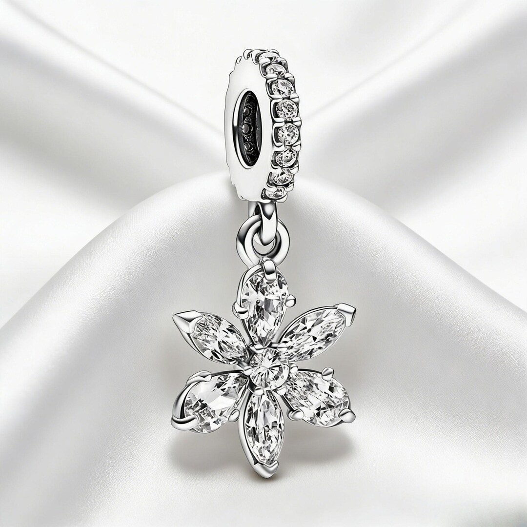 Sparkling Herbarium Cluster Dangle Charm, Whimsical Jewellery for Women ...