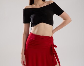 Red skirt woman dancewear