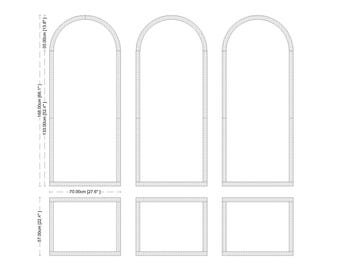 Custom Arched Wall Molding for Gus – Made-to-Measure MDF Panel Accent Wall (9 units)
