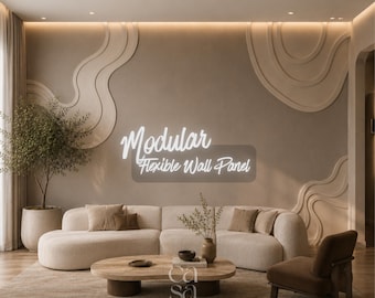 Organic Curve MDF Panel Kit - Modular Architectural Wall Panels