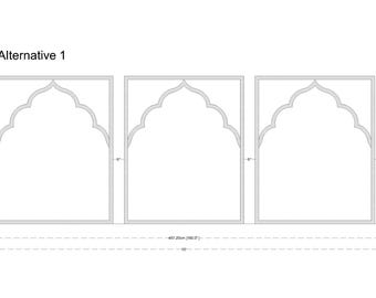 Custom Mughal Dome Wall Molding for Arti Dusane– Made-to-Measure MDF Panel Accent Wall