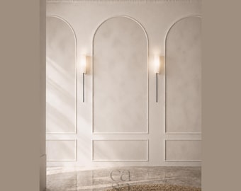 Arched MDF Wall Panel Kit – Architectural Wainscoting Trim – Pre-Cut Wall Molding – Custom Size