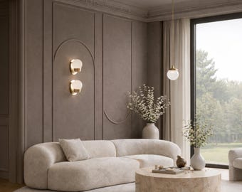 Modern Arched Wall Molding – Minimal Accent Wall Kit – Custom MDF Panels – Pre-Cut Wainscoting Trim
