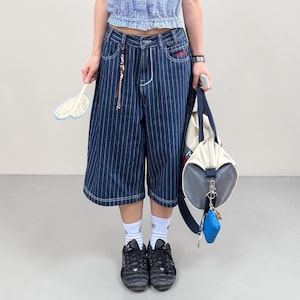 Baggy Randiga Denim Jorts | Y2K Loose Fit Cargo Shorts, Skatermodell