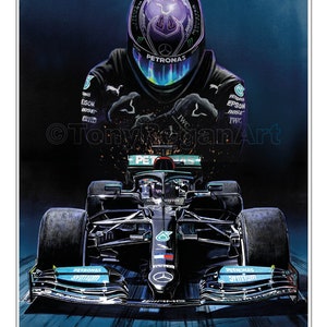 I Will Rise Again -  Lewis Hamilton Mercedes AMG F1 W12 Exclusive Limited Edition Remarqued Art Print (Hand Embellished)