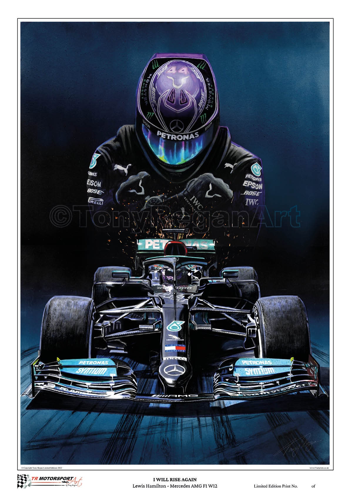 Lewis Hamilton, Mercedes print by Motorsport Images