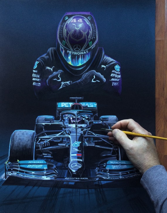 Lewis Hamilton 2014 Limited Edition Poster  Official Mercedes-AMG PETRONAS  F1 Team Store