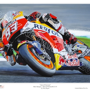Marc Marquez MotoGP Honda RC213V Limited Edition Art Print