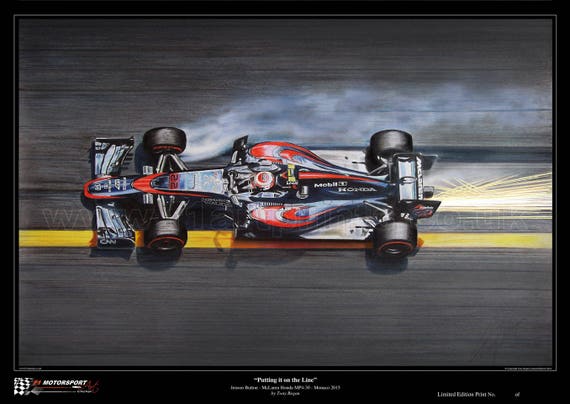 Jenson Button Mclaren Mp4 30 Monaco 2015 Limited Edition Etsy