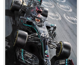Still Rising-  Lewis Hamilton Seven Times World Champion 2020 F1 Mercedes AMG Petronas W11 Limited Edition Art Print