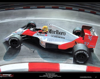 Ayrton Senna McLaren Monaco 1990 Ltd. Edition Art Print from an original painting
