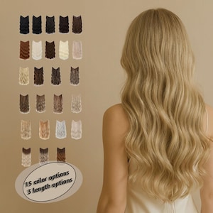 Long Wavy Clip In Hair Extensions, Heat-Resistant Synthetic, Invisible Wire Hair Extension