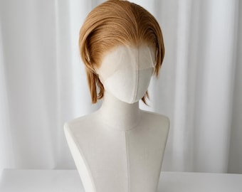 Men's Honey Blonde Short Wig, Heat Resistant Synthetic Hair, Cosplay Costume