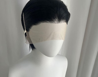 Zwarte korte pruik voor heren, hittebestendig synthetisch haar, cosplaykostuum