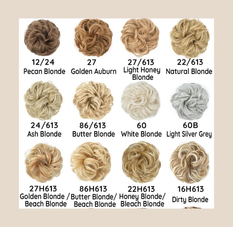 Messy Bun Hair Extension, Voluminous Updo Scrunchie, Curly Hair Bun Scrunchie for Women 45+ Colors image 7