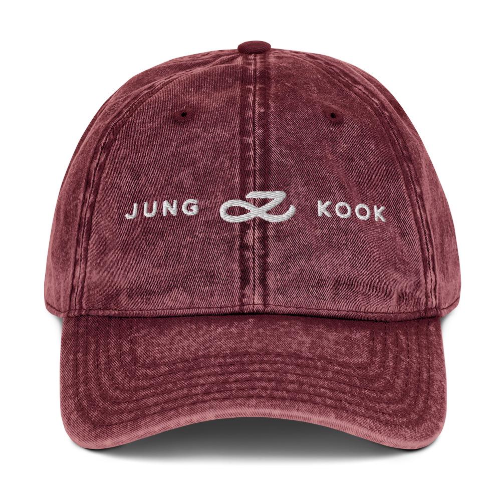 JUNG KOOK Logo Embroidered Vintage Cap - Etsy