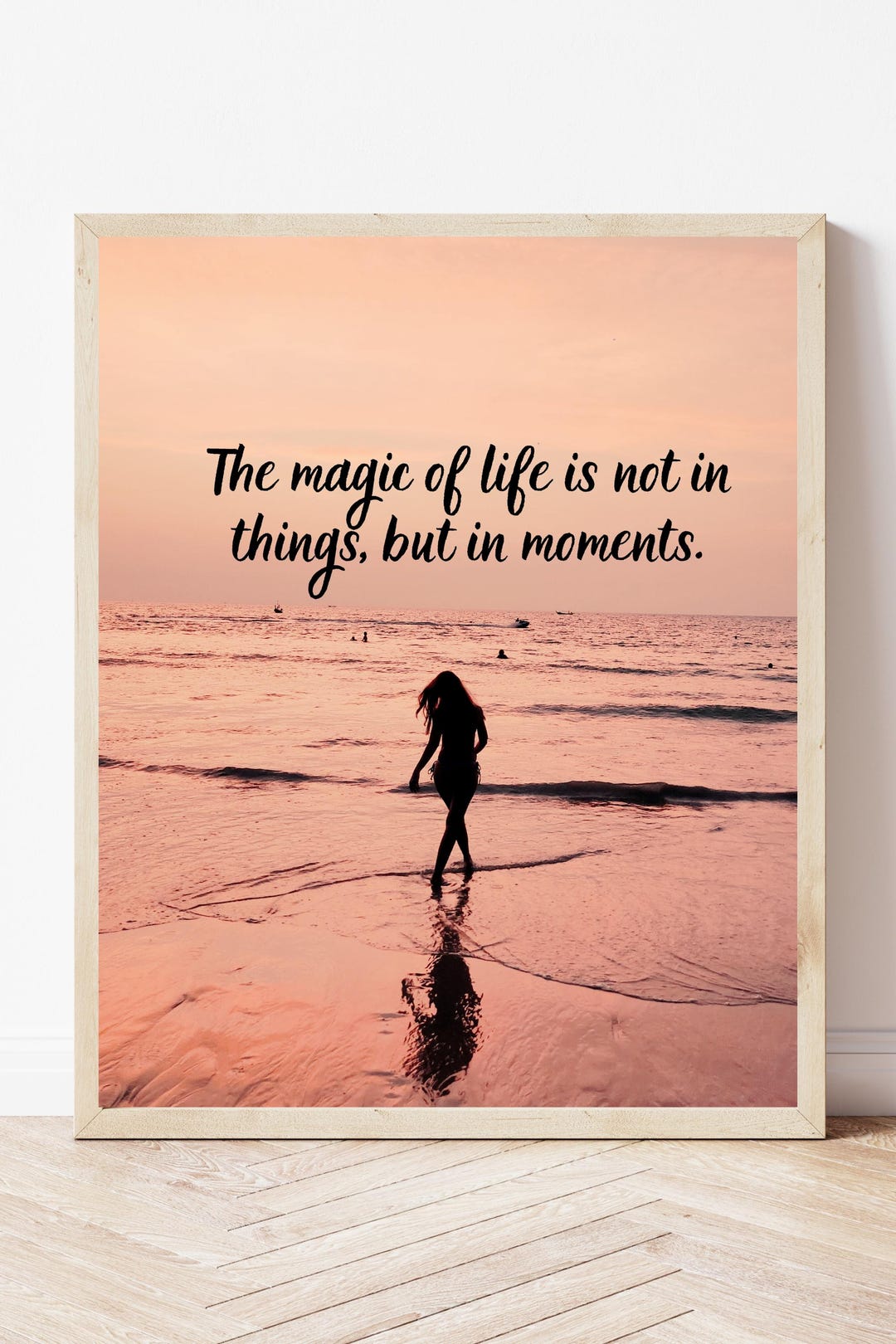 The Magic of Life Quote Wall Art Printable, Inspirational Beach ...