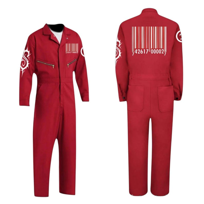 Slipknot Iowa Era Red Jumpsuit Custom Number Halloween Cosplay Etsy