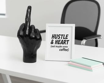 Harz Mittelfinger Statue, lustige Schreibtisch Ornament, Office Home Decor Accessoire