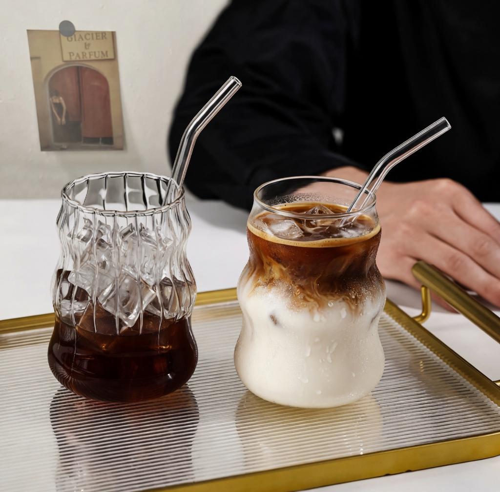 Iced coffee glass