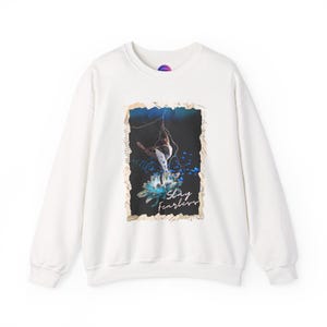 Staying Fearless Wolf Illustration Sweatshirt | Floral Night Scene